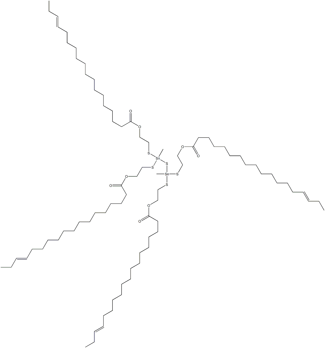  Bis[methylbis[[2-(14-heptadecenylcarbonyloxy)ethyl]thio]stannyl] sulfide