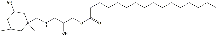 3-[[N-(3-ヘキサデカノイルオキシ-2-ヒドロキシプロピル)アミノ]メチル]-3,5,5-トリメチルシクロヘキシルアミン 化学構造式