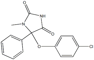 5-(p-Chlorophenoxy)methyl-5-phenylhydantoin Structure