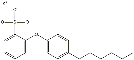 2-(4-ヘキシルフェノキシ)ベンゼンスルホン酸カリウム 化学構造式