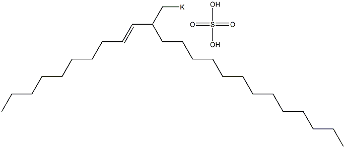 Sulfuric acid 2-(1-decenyl)pentadecyl=potassium ester salt Struktur