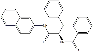 (R)-2-(ベンゾイルアミノ)-N-(2-ナフチル)-3-フェニルプロパンアミド 化学構造式