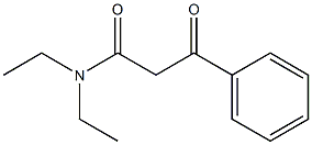 N,N-ジエチル-3-オキソ-3-フェニルプロパンアミド 化学構造式