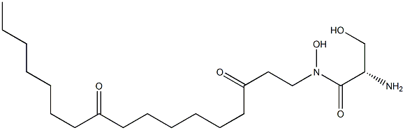 (2S)-2-Amino-N,3-dihydroxy-N-(3,10-dioxoheptadecyl)propanamide Structure