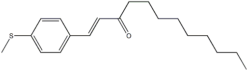 (E)-1-(4-メチルチオフェニル)-1-ドデセン-3-オン 化学構造式