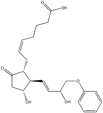(Z)-7-[(1R,2R,3R)-3-Hydroxy-2-[(1E,3R)-3-hydroxy-4-phenoxy-1-butenyl]-5-oxocyclopentyl]-5-heptenoic acid 结构式