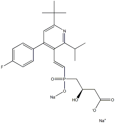 (3R)-4-[[(E)-2-[4-(4-Fluorophenyl)-6-tert-butyl-2-isopropyl-3-pyridinyl]ethenyl]sodiooxyphosphinyl]-3-hydroxybutyric acid sodium salt