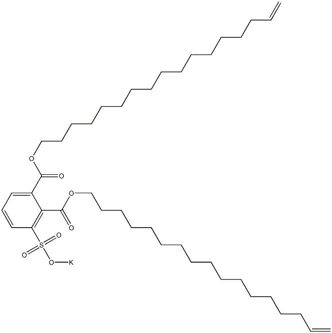 3-(Potassiosulfo)phthalic acid di(16-heptadecenyl) ester Structure