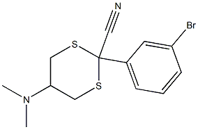 5-(Dimethylamino)-2-[3-bromophenyl]-1,3-dithiane-2-carbonitrile Structure
