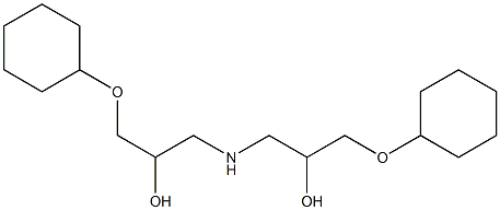1,1'-イミノビス[3-(シクロヘキシルオキシ)-2-プロパノール] 化学構造式