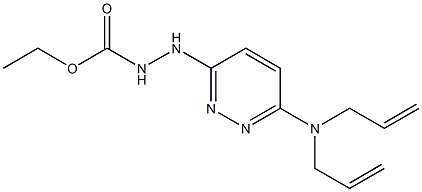 3-[6-(ジアリルアミノ)ピリダジン-3-イル]カルバジン酸エチル 化学構造式