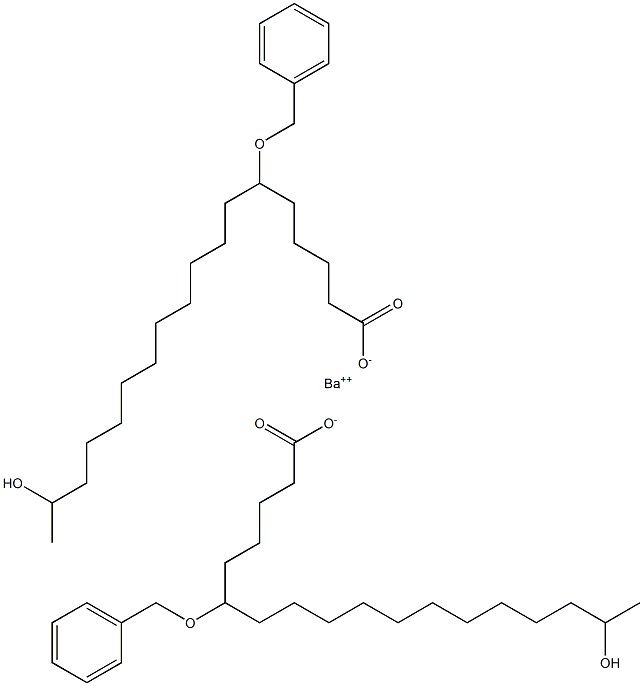 Bis(6-benzyloxy-17-hydroxystearic acid)barium salt Structure