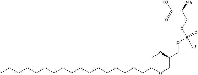 O-[[(R)-2-Methoxy-3-(octadecyloxy)propoxy]phosphonyl]-L-serine Structure