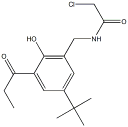 5'-tert-Butyl-3'-(2-chloroacetylaminomethyl)-2'-hydroxypropiophenone Structure