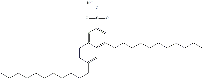 4,6-Diundecyl-2-naphthalenesulfonic acid sodium salt Structure