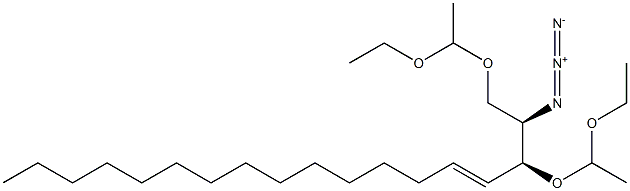 (2R,3S,4E)-2-Azido-1,3-bis(1-ethoxyethoxy)-4-octadecene Struktur