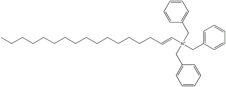 (1-Heptadecenyl)tribenzylaminium Struktur