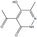 4-Acetyl-5-hydroxy-6-methylpyridazin-3(2H)-one 结构式