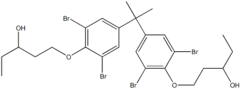 2,2-Bis[3,5-dibromo-4-(3-hydroxypentyloxy)phenyl]propane Structure