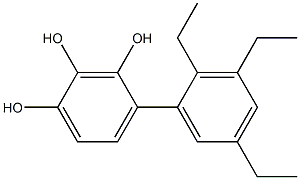 4-(2,3,5-Triethylphenyl)benzene-1,2,3-triol Structure