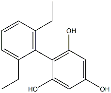 2-(2,6-Diethylphenyl)benzene-1,3,5-triol Struktur