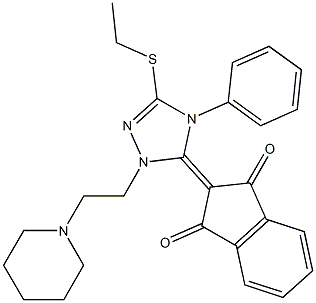  2-[3-Ethylthio-1-(2-piperidinoethyl)-4-phenyl-1H-1,2,4-triazol-5(4H)-ylidene]indane-1,3-dione