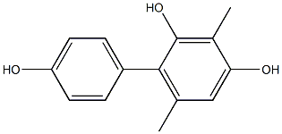 3,6-Dimethyl-1,1'-biphenyl-2,4,4'-triol Structure