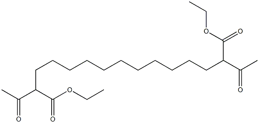 2,14-Diacetylpentadecanedioic acid diethyl ester Structure