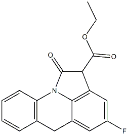 4-フルオロ-1,2-ジヒドロ-1-オキソ-6H-ピロロ[3,2,1-de]アクリジン-2-カルボン酸エチル 化学構造式