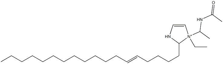 1-[1-(Acetylamino)ethyl]-1-ethyl-2-(5-octadecenyl)-4-imidazoline-1-ium Struktur
