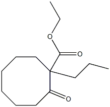 2-オキソ-1-プロピルシクロオクタンカルボン酸エチル 化学構造式
