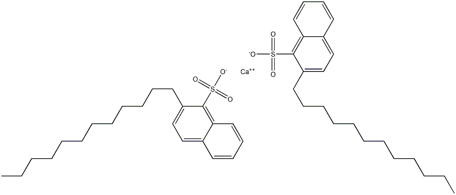Bis(2-dodecyl-1-naphthalenesulfonic acid)calcium salt Structure
