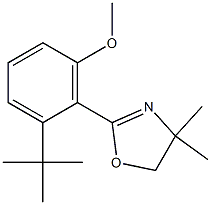 2-[2-(1,1-ジメチルエチル)-6-メトキシフェニル]-4,4-ジメチル-2-オキサゾリン 化学構造式