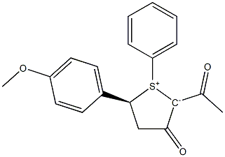  (5S)-2-Acetyl-5-(p-methoxyphenyl)-1-phenyl-3-oxo-2,3,4,5-tetrahydrothiophen-1-ium-2-ide