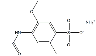 4-Acetylamino-5-methoxy-2-methylbenzenesulfonic acid ammonium salt Structure