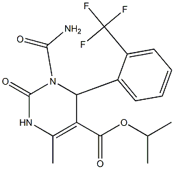 1,2,3,4-Tetrahydro-3-(carbamoyl)-6-methyl-2-oxo-4-(2-trifluoromethylphenyl)pyrimidine-5-carboxylic acid isopropyl ester Structure