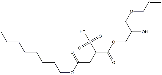 2-Octyloxycarbonyl-1-(3-allyloxy-2-hydroxypropoxycarbonyl)ethanesulfonic acid