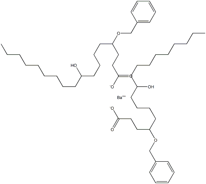 Bis(4-benzyloxy-9-hydroxystearic acid)barium salt Structure