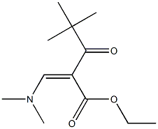 2-[(Z)-Dimethylaminomethylene]-4,4-dimethyl-3-oxovaleric acid ethyl ester Structure