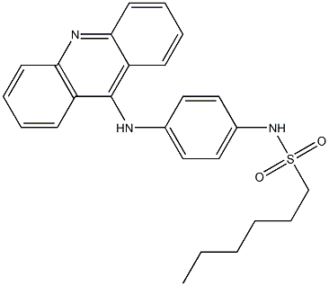 N-[4-(9-Acridinylamino)phenyl]-1-hexanesulfonamide Struktur