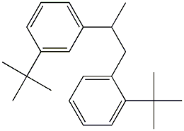 1-(2-tert-Butylphenyl)-2-(3-tert-butylphenyl)propane Struktur