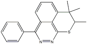 3-フェニル-7,7,8-トリメチル-7,8-ジヒドロ-9-チア-9H-ベンゾ[de]シンノリン 化学構造式