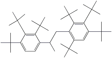 1-(2,3,4,6-Tetra-tert-butylphenyl)-2-(2,3,4-tri-tert-butylphenyl)propane Structure