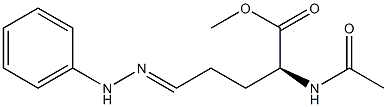 (S)-2-Acetylamino-5-(2-phenylhydrazono)valeric acid methyl ester Struktur