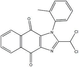 1-(2-Methylphenyl)-2-(dichloromethyl)-1H-naphth[2,3-d]imidazole-4,9-dione Structure