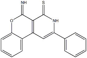 5-Imino-2-phenyl-5H-[1]benzopyrano[3,4-c]pyridine-4(3H)-thione Structure