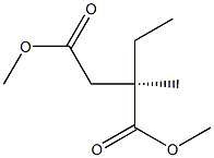 [R,(+)]-2-エチル-2-メチルこはく酸ジメチル 化学構造式