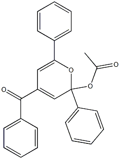 2-Acetoxy-4-benzoyl-2,6-diphenyl-2H-pyran Structure