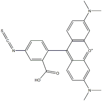 9-(2-Carboxy-4-isothiocyanatophenyl)-3,6-bis(dimethylamino)xanthylium Struktur