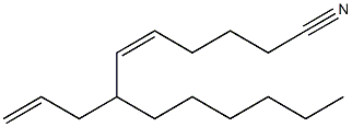 (5Z)-7-Hexyl-5,9-decadienenitrile Structure